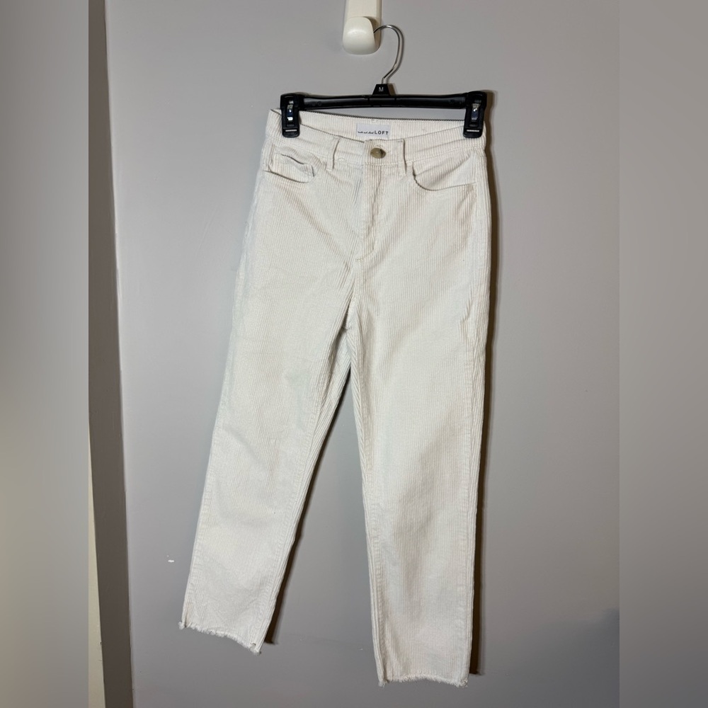 LOFT White Corduroy Skinny Pants – Size 26 / 2
